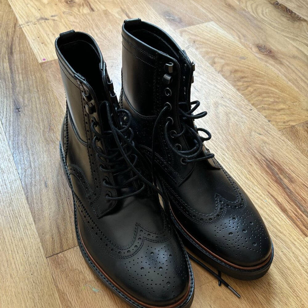 Coach Bryant Wingtip Leather Boots